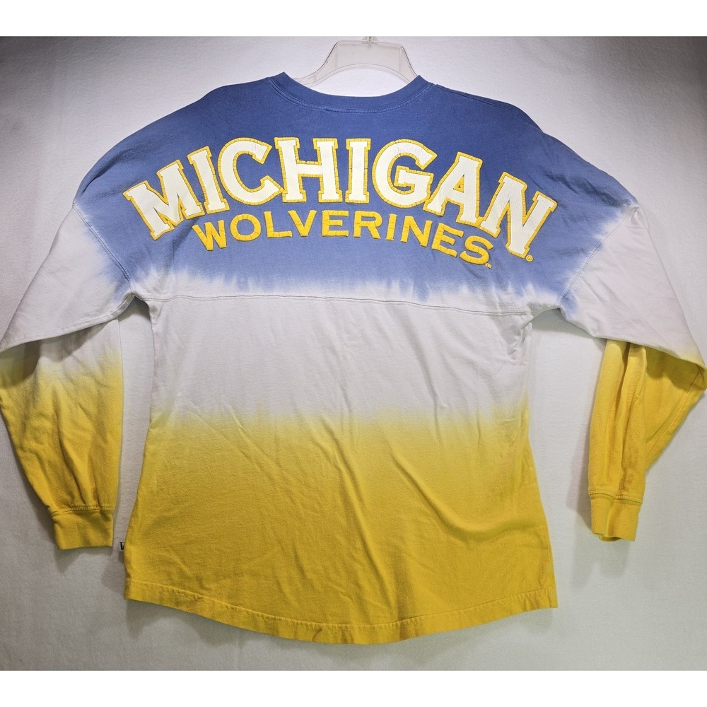 Venley Michigan Wolverines Womens Ombre Long Sleeve Shirt Small NCAA